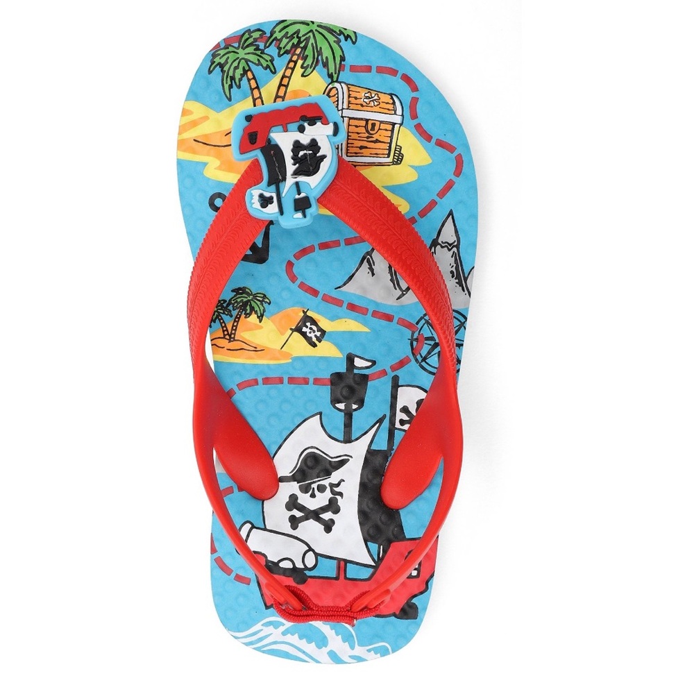 New Wonder Nation Pirate Print Beach Flip Flop